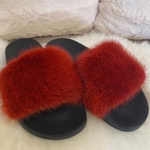 Givenchy Fur Slides